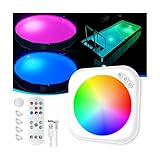 DeeprBlu 2025 Verbesserte LED Poolbeleuchtung Unterwasser mit Fernbedienung, Magnetische Poolbeleuchtung Akku für Aufstellpool, Whirlpool Lichter Unterwasser mit Saugnapf, Badewannenlicht & Spa Licht