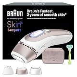 Braun Smart IPL 7 Skin i·expert – IPL Geräte Haarentfernung, Dauerhafte und Schmerzfreie Haarentfernung für Zuhause – inkl. Gratis App, Etui, Venus Rasierer, 3 smarte Aufsätze – PL7253, Weiß/Rosegold