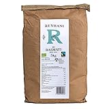 Bio Fairtrade Basmati Reis weiß 5000g - Passt gut zu saftigen Gerichten - Traditioneller Duftreis - nussiges Aroma - langkörnig und locker von Reyhani