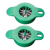 DECHOUS 2st Zwiebelschneider Allzweckmesser Chip Reiben Messerschärfer Faltenschneider Anspitzer Aktenvernichter Spinatschredder Spiralschneider Lauchzwiebel Gadgets Kräuseln Plastik Green