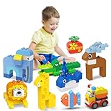 205 Stück Tier-Bausteine, Spielzeug – Partygeschenke für Kinder – große STEM-Bausteine – klassisches großes Baustein-Set – kompatibel mit LEGO DUPLO Blöcken für Kleinkinder, Kinder ab 3, 4, 5, 6, 7, 8