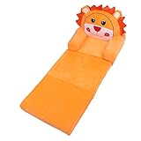 Aumotop Kindersofa, Weiches, Atmungsaktives Kindersofa, Faltbares, Aufklappbar, Cartoon-Tier-Kleinkind-Couchbett für Wohnzimmer, Schlafzimmer (3 Schichten)