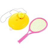 WOONEKY Outdoor Tennistrainer Set Für Kinder Komplettes Basisset Inkl Tennisschläger Bälle & Netz Perfekt Für Ballspiele Draußen Sportspielzeug Für Anfänger