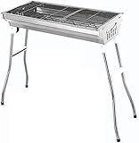 FHPEWXDG BBQ Grill Outdoor Gasgrill Outdoor Edelstahl Klappbar Einbaugrill BBQ Holzkohlegrill Tragbarer Grill