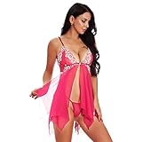 Damen Sexy Negligee Frauen Spitze Dessous Front Closure Babydoll V Ausschnitt Nachtwäsche Sexy Chemise Nachthemd Unregelmäßige Boudoir Night Nightdress Korsett Dessous für Frauen#6967