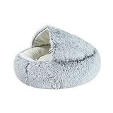 StibZeup Welpenbett Kuschelhöhle Für Katzen Welpenbett Haustierbett Katzenbett Hunde Bett Plüsch Katze Höhle Kätzchen Haus Zelt Schlaf Bett Matte Für Kleine Hunde Katzen