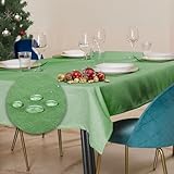 Tischdecke Outdoor Abwaschbar 100x140 Grün Gartentischdecke Tischdecken Wetterfest Wachstuchtischdecke Table Cloth Made in Italy für Den Außenbereich Tischtuch