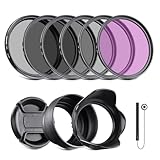 NEEWER 67mm ND Filter Kit und Objektivzubehör, ND2 ND4 ND8 UV FLD CPL(Circular Polarizing) Filter Set mit Objektivdeckel/Tulpenförmige Gegenlichtblende