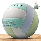 KWJEIULSOQ Volleyball Beachvolleyball Soft Wasserfest Offizieller Vollyball mit Netz Soft Touch Beachvolleyball für Beach, Pool und Strand