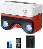 KanDao 3D-Kamera, 3D Sofortbild-Digitalkamera, 180 Grad stereoskopische Kamera, 3D-Videokamera für VR-Gerät mit 2,54-Zoll-Touchscreen, QooCam EGO, Weißes, Reise-Kit