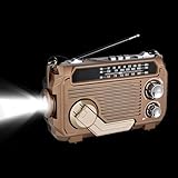 Tiajingzi Kurbelradio, Handkurbelradio | Tragbare Handkurbel-Solar-Wetterradios,Kabelloses AM/FM/SW-Radio, 3-Wege-Aufladung, batteriebetriebenes Radio-Survival-Gadget für den Innen- und Außenbereich