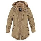 bw-online-shop Ladies Fishtail Winterparka mit Futter camel - XL