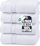Utopia Towels - 4er-Pack Badetücher Set Premium 100% ringgesponnene Baumwolle 69 x 137 cm Handtücher, sehr saugfähig, weiches Gefühl Duschtücher (Grau)