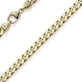 Schmuck Krone 5mm Panzerkette Kette Collier aus 750 Gold Gelbgold Goldkette 70cm Herren
