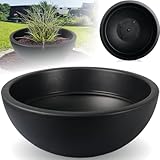 Stimo Pflanzschale rund Anthrazit Grau 40cm Blumen Schale