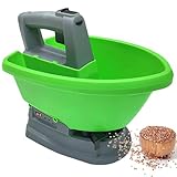 HLGKBY Kabelloser Hand-Saatgutstreuer, wiederaufladbarer 3-Liter-Grassamenstreuer, Düngerstreuer, eingebauter 2000-mAh-Akku-Salzstreuer, Variable Durchflussrate, einstellbare Streubreite