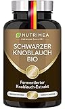 Schwarzer Knoblauch BIO | Knoblauchextrakt PATENTIERT ABG10+® Aged Black Garlic Extrakt | Mit S-Allylcystein (SAC) | Fermentiert & Geruchlos 90 Kapseln Hochdosiert VEGAN Immunsystem Herz Gesundheit