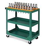 Robuster Werkzeugwagen mit Rädern – CNC-Werkzeughalter, Allzweckwagen für Garage und Lager, industrieller mobiler Servicewagen mit Griff für Werkzeuge und Ausrüstung