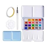 Aquarellfarben-Set | 20 einzigartige Farbwechselfarben | Multifunktionales Kunstset mit Pinsel | Solides Aquarell-Set | Vielseitiges Aquarell-Set zum Malen, Skizzieren, für Erwachsene, Kunst-Wasserfar