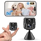 MILFECH 5G WiFi Mini Kamera,2K Überwachungskamera Innen,Kamera Überwachung Innen,WLAN Kamera mit Bewegungsmelder/Nachtsicht/ZweiWegeGespräch/Lange Batterielaufzeit/Cloud-Speicherplatz für Home Office