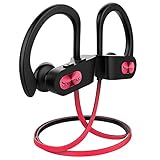 Bluetooth Kopfhörer, Kopfhörer Sport In Ear mit 16 Stunden Spielzeit/ IPX7 Wasserdicht/Bass Stereo Sound, Sportkopfhörer mit Mikrofon für Joggen/Laufen
