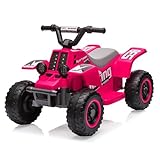 6V Elektro-Quad Für Kinder, Kinder Elektroauto Mit LED-Lichtern, Musik & Hupe, 1,8 Km/h, EIN-Knopf-Start & Lange Akkulaufzeit, Sicheres ATV Für Jungen & Mädchen Ab 3 Jahren