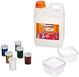 Cléopâtre CT2L-PAILL2 Kleber, transparent, 6 Tuben Pailletten + Aufbewahrungsboxen, 2 kg