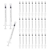 POPAPIE 30 Stück 1ml Spritzén,Kunststoffspritzé,Einwegspritzen Ohne Nadel,Klein Dosierspritze,Kolostrumspritze für Kleine Haustierfütterung Industrielle Nachfüllen und Messen von Flüssigkeiten