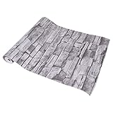 Acouto Steintapete zum Abziehen und Aufkleben, PVC, wasserdicht, Kunststein-Wandpaneel für Wohnzimmer, Schlafzimmer, Innendekoration