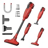 TEENO 2-in-1-Staubsauger für Schlitten, trocken & feucht, 1,83 m³/min, Luftdurchsatz, für Auto und großes Haus, Komplettset mit 8 Zubehörteilen, abnehmbarer 20-V-Akku, leicht und handlich