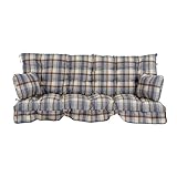 PATIO Hollywoodschaukel Auflage 175x50 cm Ravenna Sitzpolster mit Rückenlehne für Gartenbank Seitenkissen Schnüre