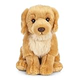Living Nature Golden Retriever Kuscheltier, realistischer, Flauschiger Plüschhund für Babys, Jungs, Mädchen und Erwachsene, nachhaltiges Stofftier für Kinder, Geschenke zur Geburt, 20 cm