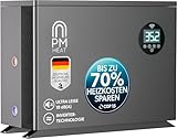 poolomio® Wärmepumpe Pool 20 bis 55m³ | Effiziente Full Inverter Wärmepumpe Invermo 9,5 kW mit Smarter App-Steuerung | Ultra leise Poolheizung mit Smarter App-Steuerung (9.500 Watt, COP 15)