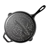 VICTORIA Bratpfanne Gusseisenpfanne Eingebrannte, 30cm Day of the Dead La Calaca, für Grill, Backofen, Induction, Gas, Cast Iron Skillet Toxic Free Non-Stick Kochgeschirr oder PFOA