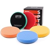 SPTA 5tlg 125mm Polierschwämme Wachs Schwämme Auto Polierpad Polieren Pad, Polierschaum Set für Exzenter Poliermaschine Schleifmaschine - Profiset