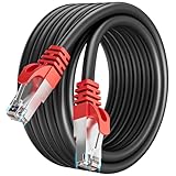 LAN Kabel 5m, Cat 7 Netzwerkkabel 5 Meter Geschirmtes RJ45 Ethernet Kabel High Speed 10Gbps Wlan Kabel Schwarz SFTP Lankabelverlaengerung 5m Internetkabel für Modem Switch