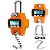 GothicBride Kranwaage 300KG Hängewaage Digital Tragbare Wildwaage LCD Display Zugwaage Fischwaage für Koffer, Angeln (Orange)