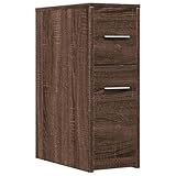 HEFZGDB Badschrank Schmal mit Rollen Eichen-Optik Holzwerkstoff Wohnzimmerschrank Vitrinenschrank Küche Apothekerschrank Küche Barschrank für Arbeitszimmer Schlafzimmer Abstellraum Wohnbereich