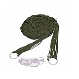 PEVSCO Gartenschaukel Tragbare Garten Nylon Hängematte Swinghang Mesh Net Schlafbett Hamaca for Outdoor Reise Camping Hamak Blau Grün Rot Hamac Gartenschaukel im Freien. (Color : Army Green)