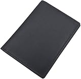 myledershop Rind-Nappa Leder Ausweisetui/Ausweishülle/Ausweistasche/Kreditkartenetui/Kartenetui mit RFID & NFC Schutz in Schwarz