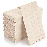 WISYOK Holzspatel 240pcs, Eisstiele Holz Breit, Holzstäbchen 15x1,8cm, Eisstäbchen Holz, Holzspatel zum Basteln, Spatel Holzer für Kosmetik, Waxing, DIY Handwerk