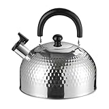 Kissmii 3-Liter-Pfeifenteekanne, Großer Wasserkocher im Vintage-Stil, Geeignet für Küche, Gasherd, Induktionsherd B