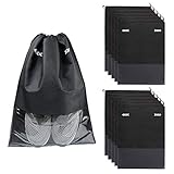 10 Stück schuhtasche Shoe Bag Wasserabweisende Staubabweisende Schuhbeutel Reise mit Zugband Schuhsack Ideal für Trennung von Schuhen Kleidung