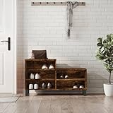 Juroupi Schuhregal Räuchereiche 102x36x60 cm Shoe Rack Schuhregal Outdoor Schuhschrank Schuh Regal Schuhregale Holzwerkstoff - 831401