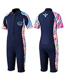 Yikayin Neoprenanzug Kinder, 2.5mm Kurze Neopren Taucheranzug für Jungen Mädchen, Surfanzug mit Frontreißverschluss zum Tauchen, Surfen, Schwimmen, Kajakfahren