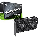 MSI GeForce RTX 5050 8G Shadow 2X OC - 8GB GDDR6 (20Gbps/128-bit), PCIe 5, Boost: 2602 Hz, HDMI 2.1b, DisplayPort 2.1b
