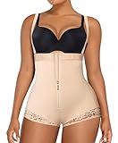 SHAPELLX Shapewear Bauchkontrolle Butt Lifter Höschen Faja Body Shaper für Frauen Hohe Taille Trainer Offene Brust Bodysuit, A2-beige, X-Large