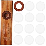 SUPVOX Kazoo Holzblasinstrument mit Ersatzmembranen Einfach zu Lernen Tragbares Musikinstrument für Erwachsene als Geschenk für Musikliebhaber und Begleiter von Gitarre Ukulele Violine
