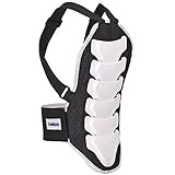 trendbasis Rückenprotektor für Ski und Snowboard, geprüfter Rückenschutz für Wintersport, Snowboard und Ski Rückenprotektor in Größe M, Wirbelsäulenschutz in weiß