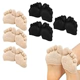 AUGTYRLV Zehensocken Damen - Füsslinge Damen - Premium unsichtbare Zehenschutz Flip Flop, Nur Die Socken Damen mit Zehlinge, Halbe Socken Damen für Ballett-Fersen